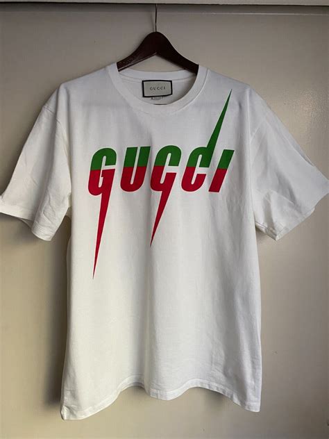 gucci red and green striped t shirt|Gucci shirt red and green.